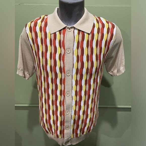 Lavane Other - Lavane shirt button front sweater material rust regular fit